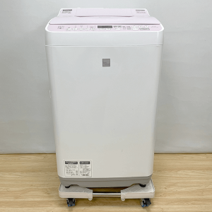 シャープ／SHARP 全自動洗濯機 5.5kg 2015年 ホワイト ES-T5E3-KP【中古】