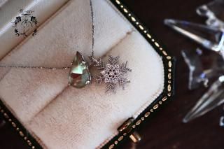 《Hのみ》 snowflake×サフィリーン【SV/ネックレス】