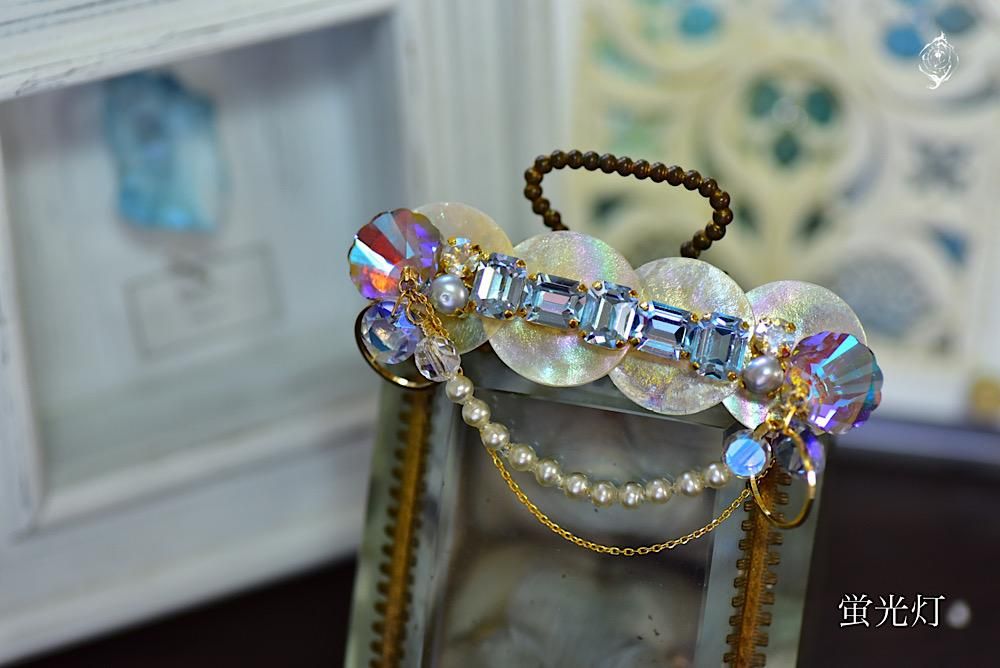 Marine×アレキサンドライトスワロフスキー【ヘアクリップ