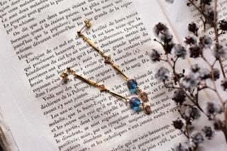 noble×saphiret beads 【耳飾り】