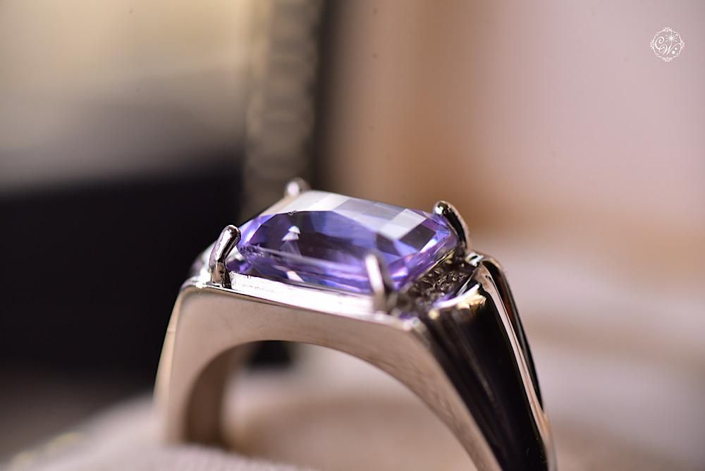 ベベルド×アレキサンドライトVnt.glass【リング】 - Carino works ベベルド×アレキサンドライトVnt.glass【リング】 - Carino works
