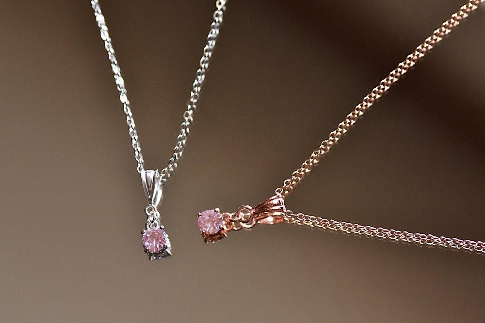 韓国ブランド通販サイト 藤色×サフィリーン works Carino - 【ワンポイントネックレス】 アクセサリー