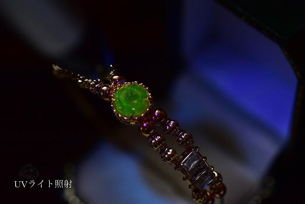 ウランガラス ハート ピンクウランガラス【バングル】 - Carino works