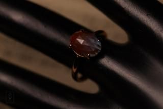 《9/28 (日)22:00入荷》ローズカット:アンティーク サフィレット |ローズゴールドカラー リング(sterling silver)