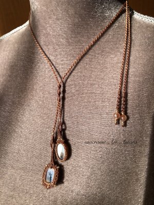 デンドリティックアゲート マクラメネックレス - macrame Art Astara