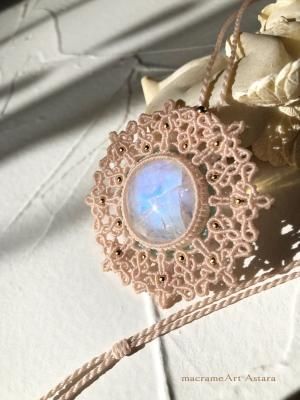 ボルダーオパール マクラメネックレス - macrame Art Astara