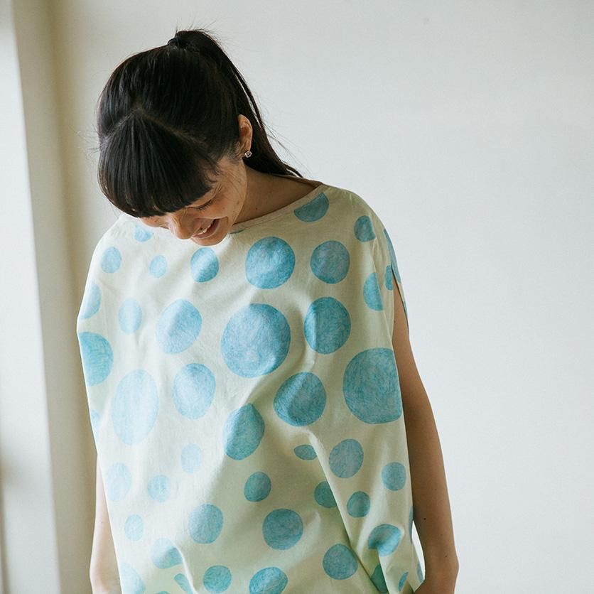 生地見本ページ circle（ブルー） - 生地と型紙の通販サイト：nunocoto fabric