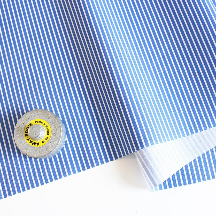 細ストライプ（ブルー） - 生地と型紙の通販サイト：nunocoto fabric
