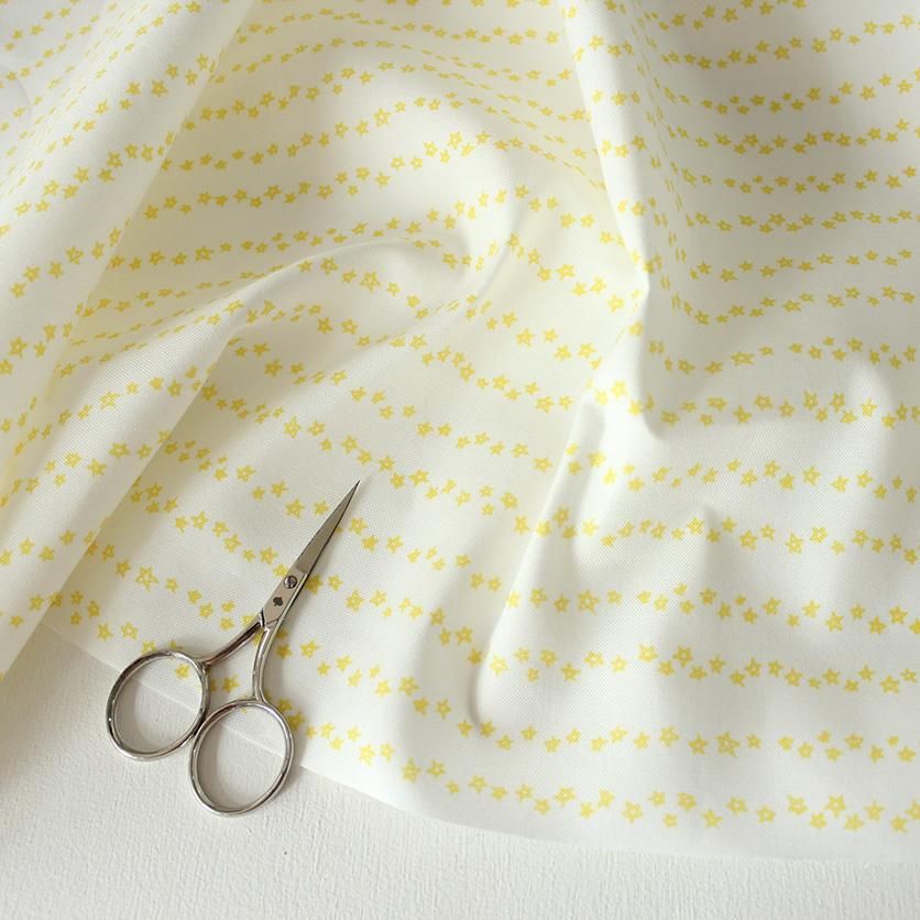 黄色ボーダーにドット フラッグボーダー（イエロー） - 生地と型紙の通販サイト