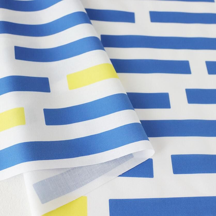 *___oto。さまオーダーページ* つみきボーダー（ブルー×イエロー）| nunocoto fabric