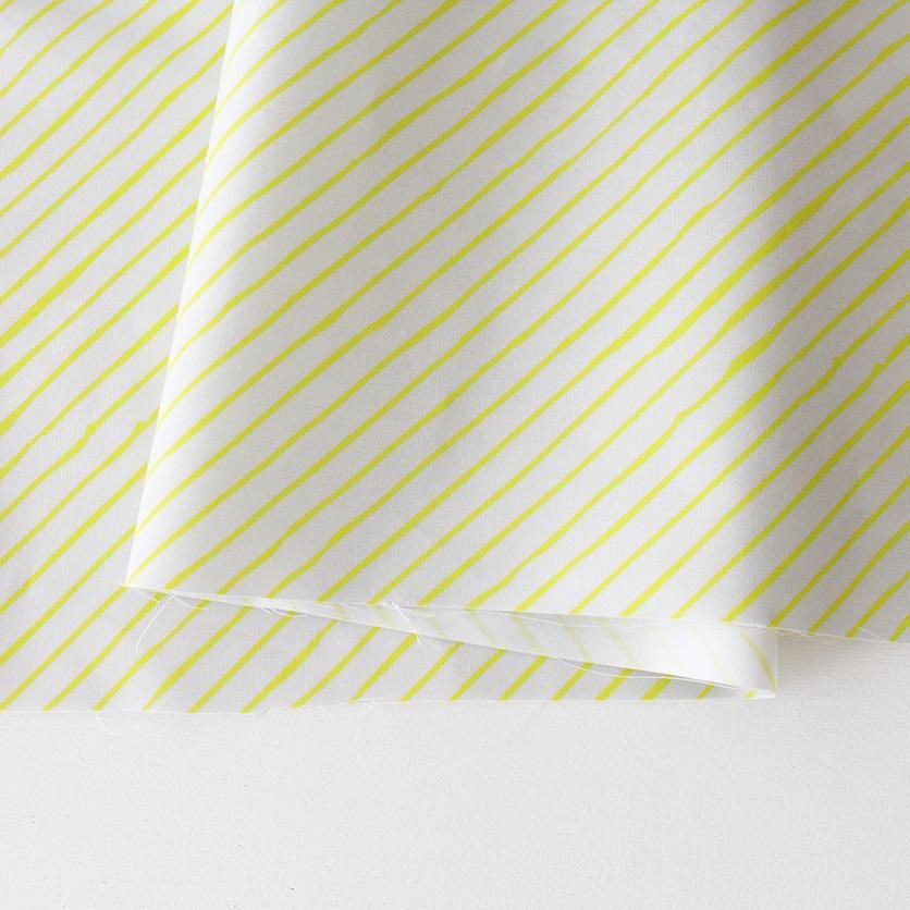 斜線 グレー イエロー Nunocoto Fabric 斜線 グレー イエロー Nunocoto Fabric