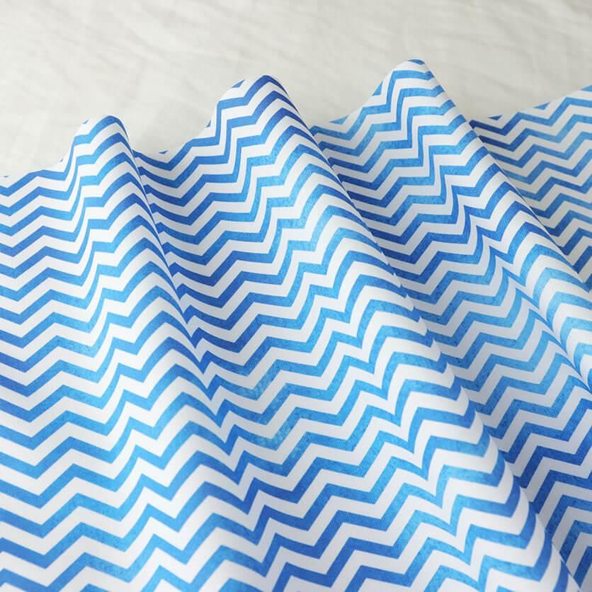 ギザギザ線（小・ブルー）| nunocoto fabric