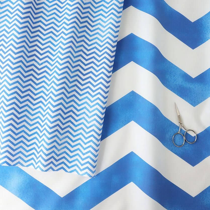 mm♡様　生地ご確認用 ギザギザ線（小・ブルー）| nunocoto fabric