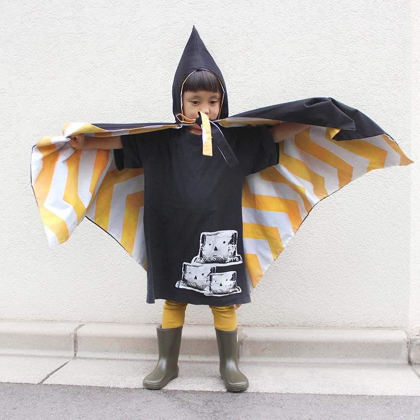 ギザギザ線（大・オレンジ）| nunocoto fabric