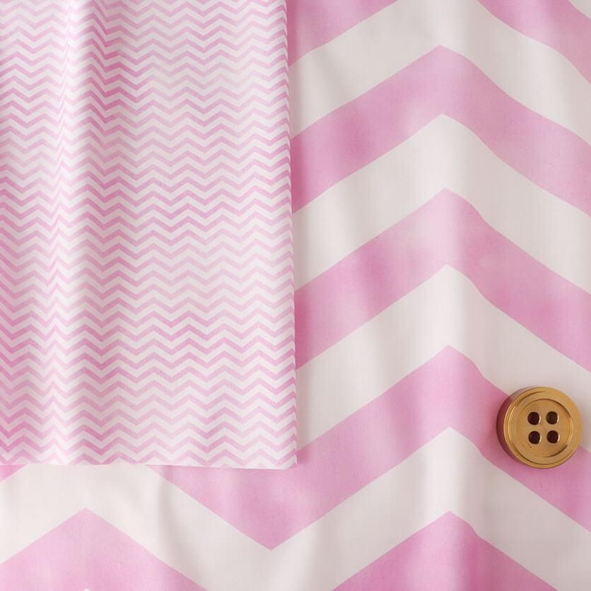 ギザギザ線（大・ピンク）| nunocoto fabric