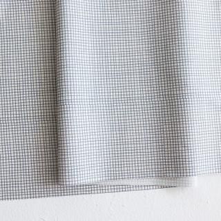 ＊オーダー生地確認用①＊ line check（ホワイト×ブルー） - 生地と型紙の通販サイト