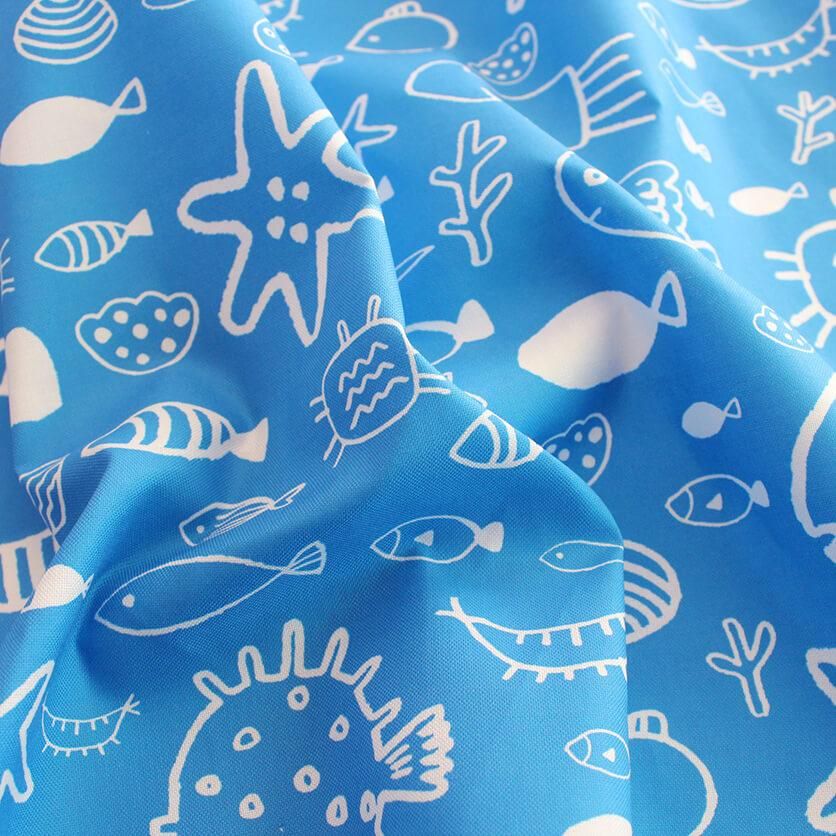海様　オーダーページ in the sea（ブルー×ホワイト） - 生地と型紙の通販サイト