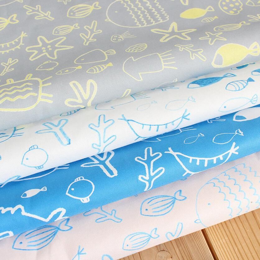 海様　オーダーページ in the sea（ブルー×ホワイト） - 生地と型紙の通販サイト