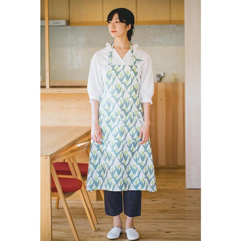 パターンファブリック：くるっとエプロン（チューリップ
