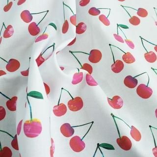 【気質アップ】 さくらんぼ（チェリー）柄の布・生地 | nunocoto fabric 手提げ・レッスンバッグ・入園グッズ
