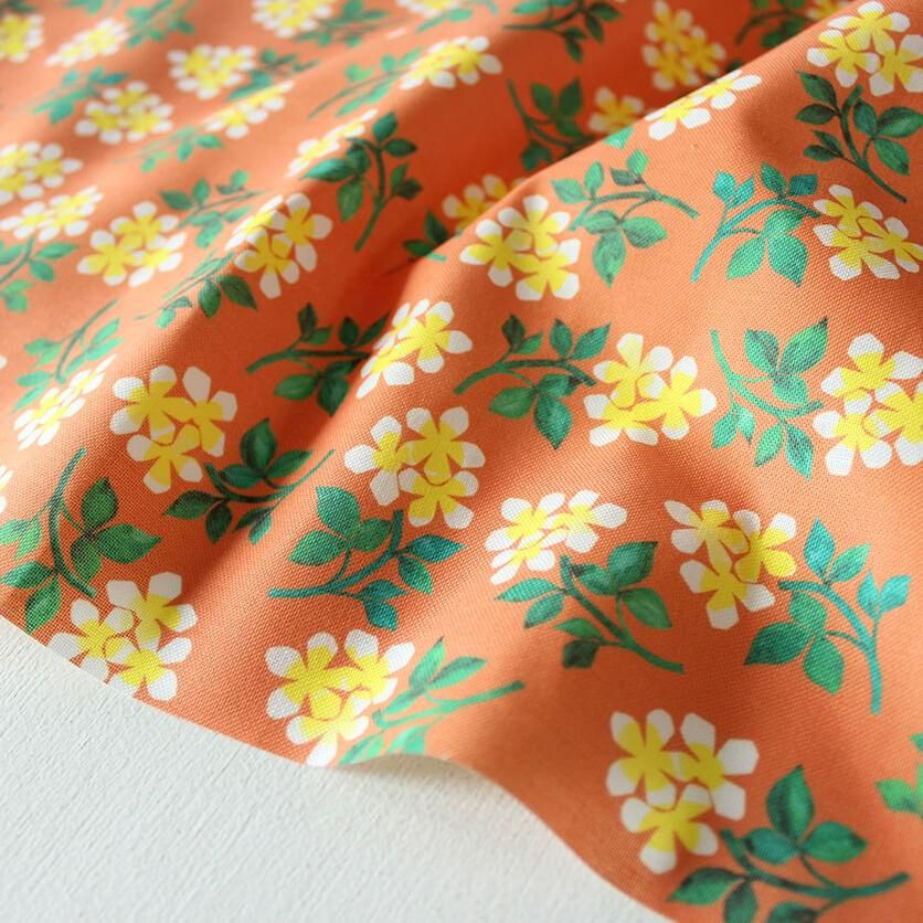 プルメリア（オレンジ） - 生地と型紙の通販サイト：nunocoto fabric