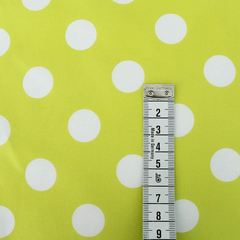 ベーシックドット：2cm正円（レモンイエロー） - 生地と型紙の