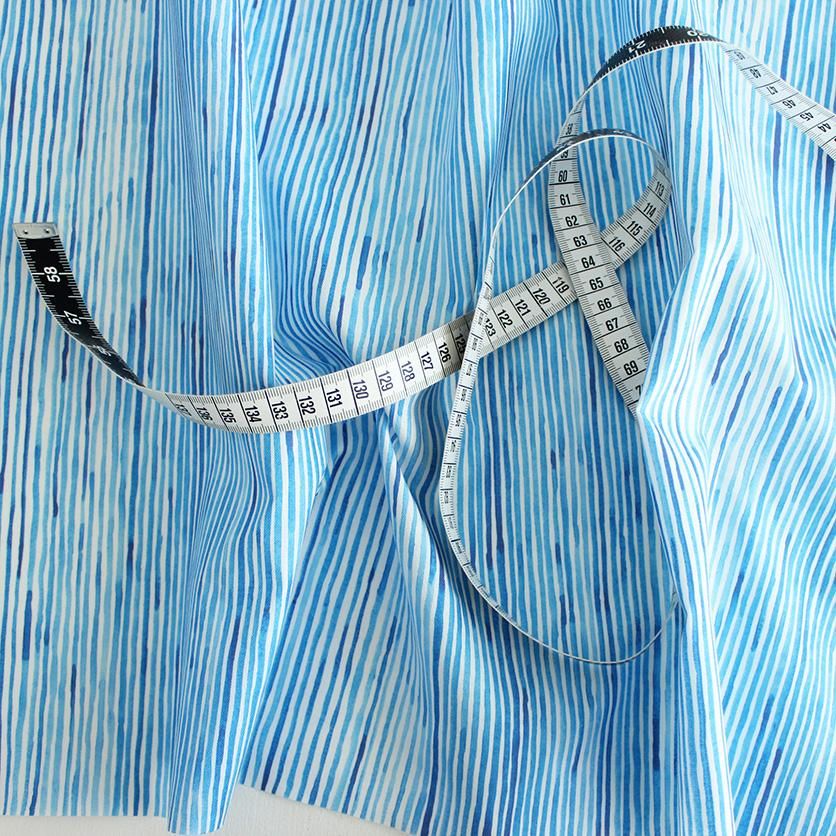 水彩ストライプ（ブルー） - 生地と型紙の通販サイト：nunocoto fabric
