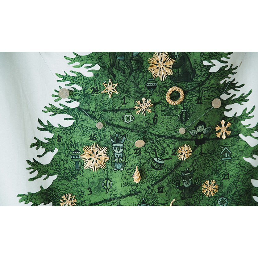 クリスマスツリータペストリー（小）：さこももみ | nunocoto fabric