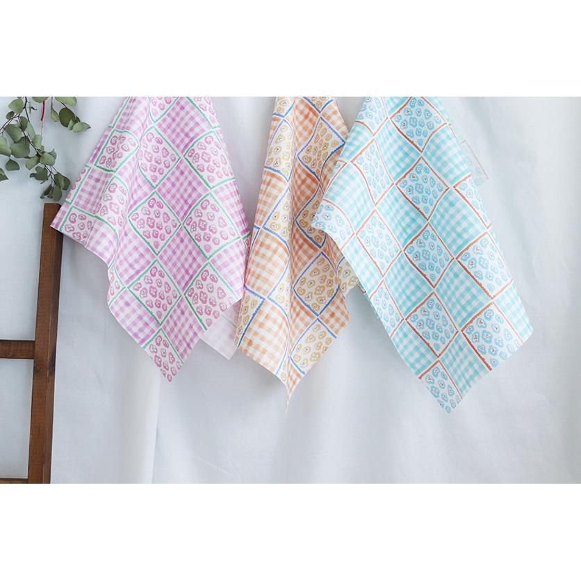 ⭐️オーダーお受付用　確認用生地一部14⭐️ line check（ブルーグレー×ホワイト） - 生地と型紙の通販サイト