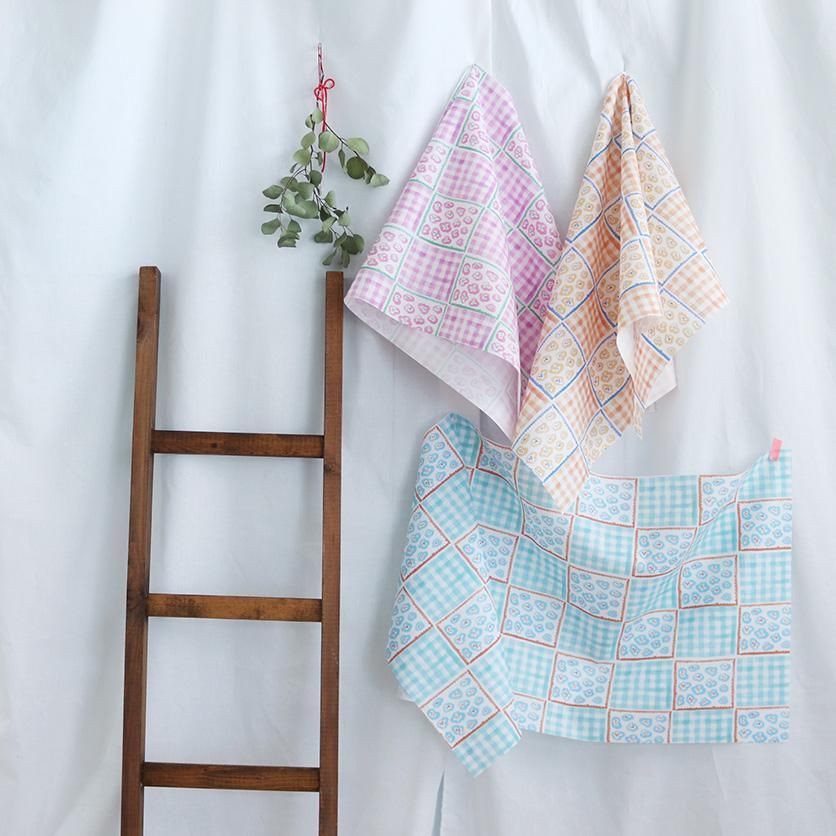 ⭐️オーダーお受付用　確認用生地一部 ⑱ ⭐️ きほんの布セット ウィンドウチェック 25cm×20cm 7色セット
