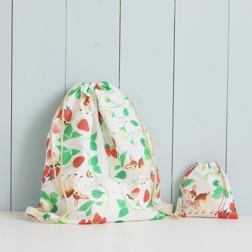 小鹿とストロベリー - 生地と型紙の通販サイト：nunocoto fabric