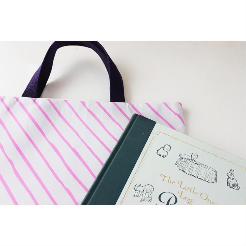 斜線 big（グレー×ピンク） - 生地と型紙の通販サイト：nunocoto fabric