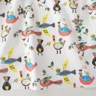 鳥柄生地サンプルページ feather（ホワイト）鳥・羽柄- 布・生地の通販サイト：nunocoto