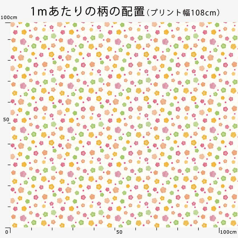 梅の花（ホワイト） - 生地と型紙の通販サイト：nunocoto fabric