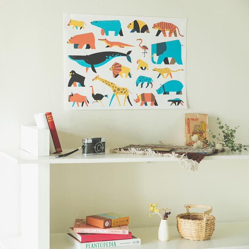 ファブリックポスター：Walking animals（サタケシュンスケ