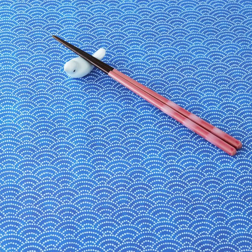 鮫青海波文様 杜若色 Nunocoto Fabric 鮫青海波文様 杜若色 Nunocoto Fabric