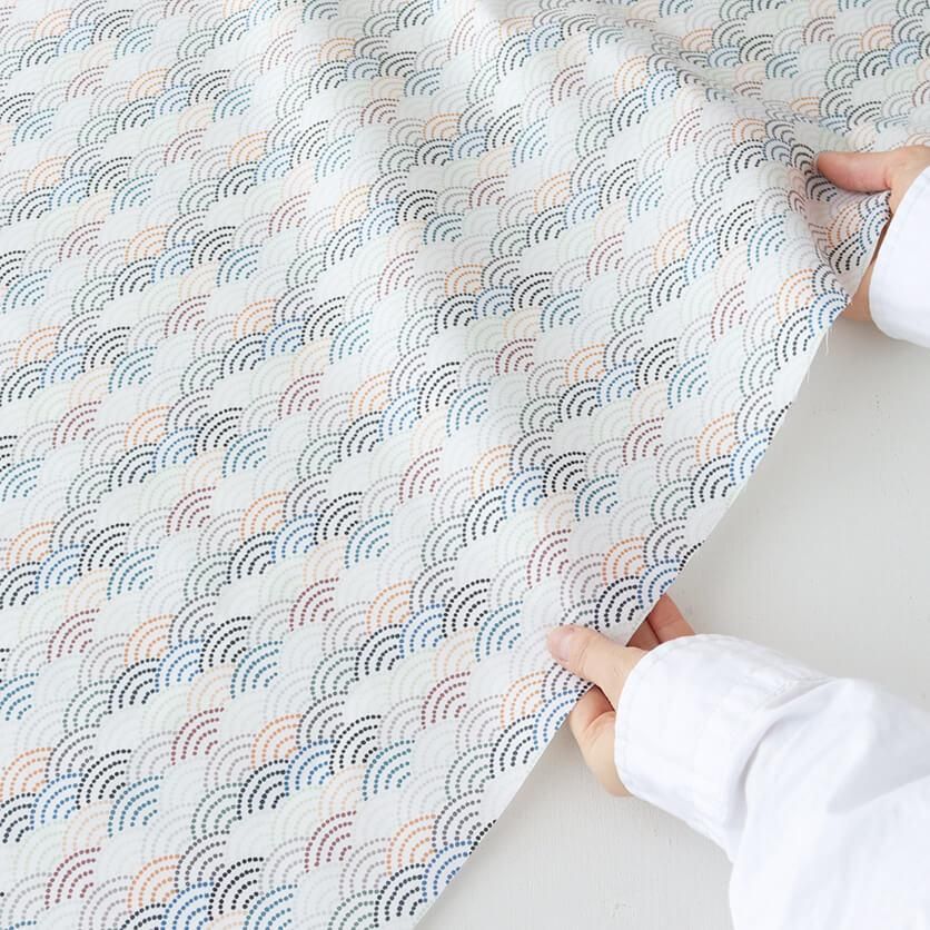 鮫青海波文様（渋み） - 生地と型紙の通販サイト：nunocoto fabric