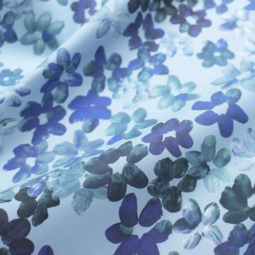 full bloom（big／ブルーグレー）花柄- 布・生地の通販サイト