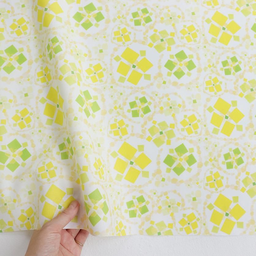 夏あじさい イエロー あじさい 花柄 布 生地の通販サイト Nunocoto Fabric 夏あじさい イエロー あじさい 花柄 布 生地の通販サイト Nunocoto Fabric