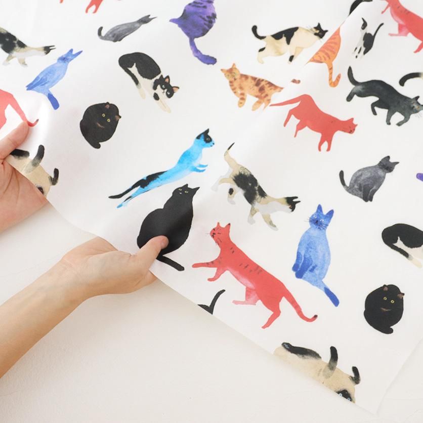 Meou! 猫柄- 布・生地の通販サイト：nunocoto fabric