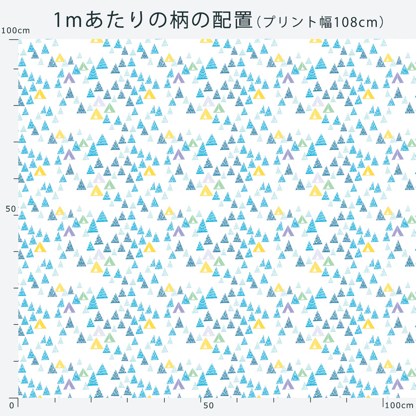 キャンプ（ブルー）キャンプ・北欧柄- 布・生地の通販サイト：nunocoto