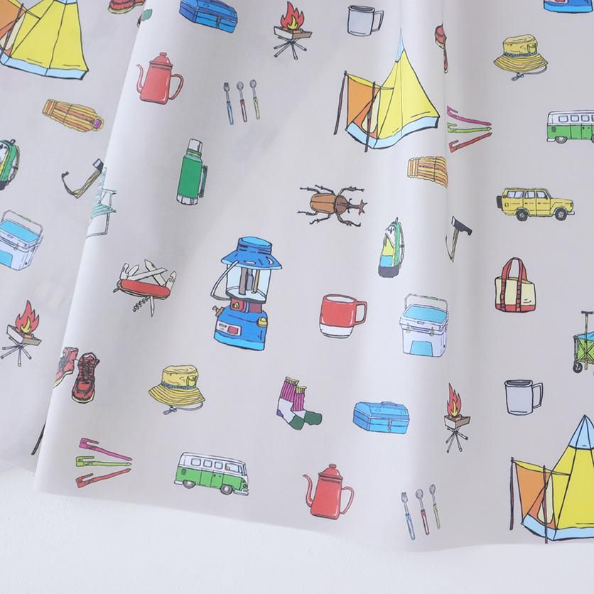 キャンプギア（サンドグレー）キャンプギア柄- 布・生地の通販