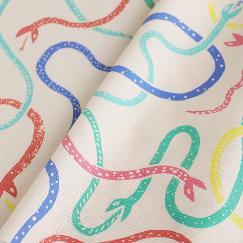 ヘビにょろにょろ ヘビ柄- 布・生地の通販サイト：nunocoto fabric
