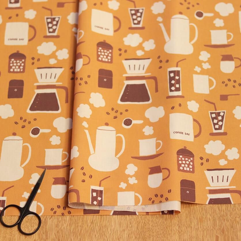 Coffee Time カフェオレベージュ Nunocoto Fabric Coffee Time カフェオレベージュ Nunocoto Fabric