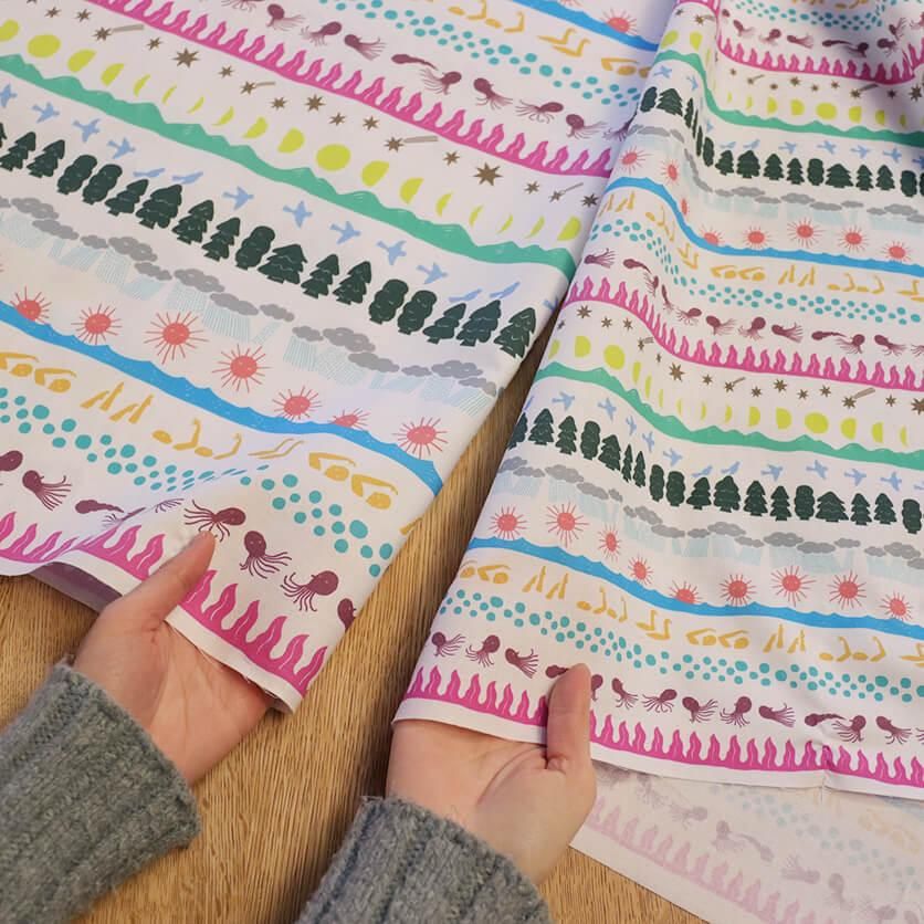 ちへいせん 太陽・星・海柄- 布・生地の通販サイト:nunocoto fabric ちへいせん 太陽・星・海柄- 布・生地の通販サイト:nunocoto fabric