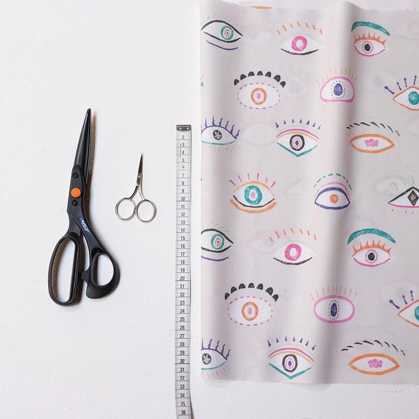 め・め・め（ピンク） - 生地と型紙の通販サイト：nunocoto fabric