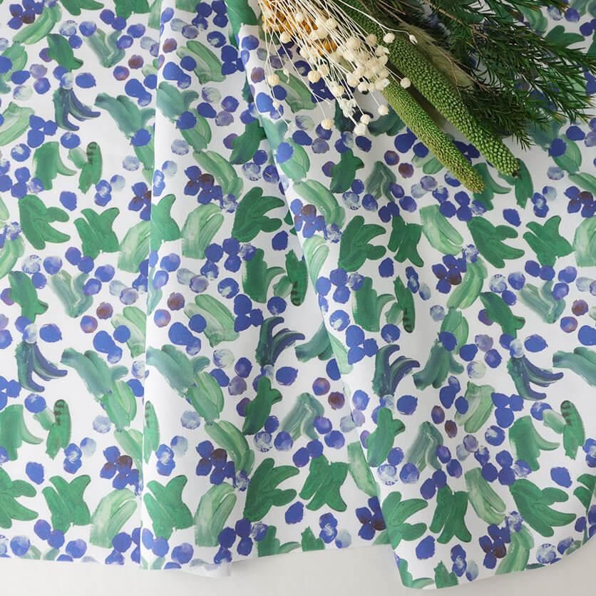 blueberry（ブルー）フルーツ・ブルーベリー柄- 布・生地の通販サイト