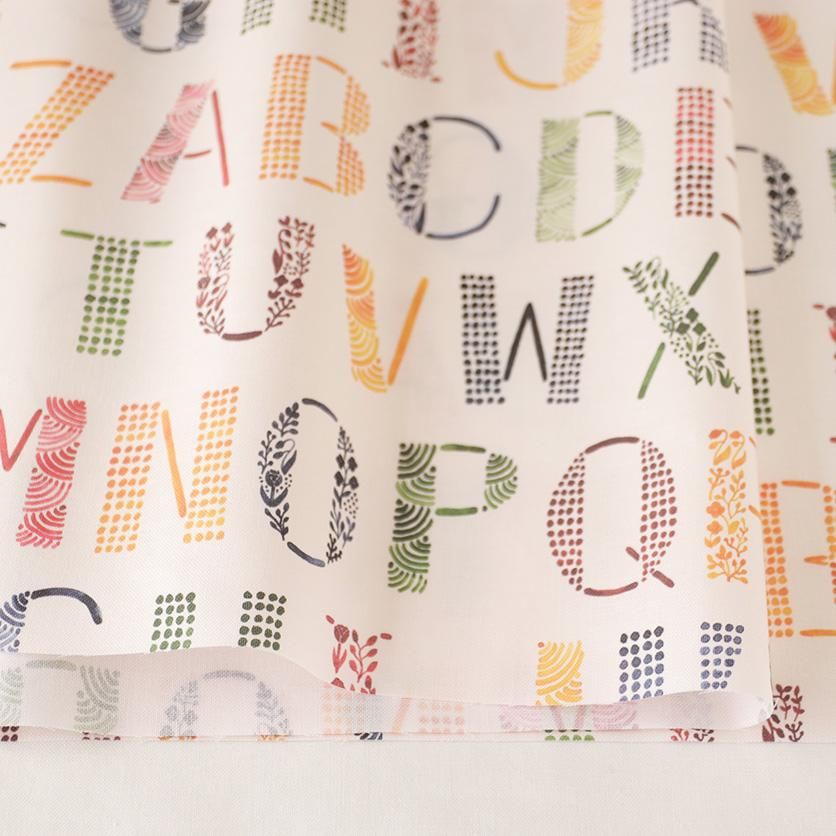 数字・記号・文字・アルファベット柄の布・生地 | nunocoto fabric