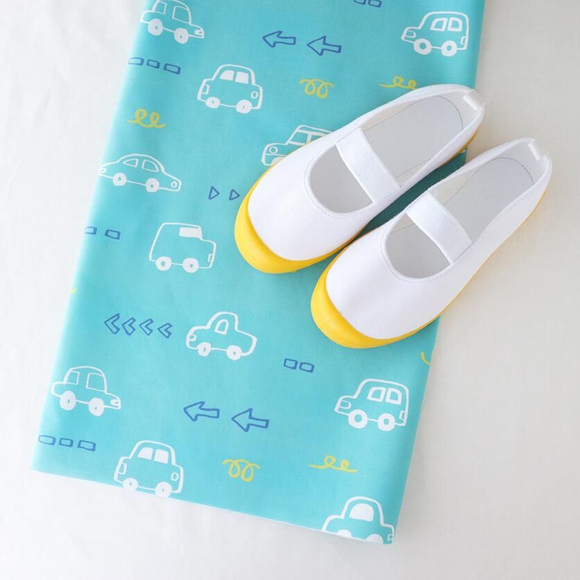 Broom! Broom!（ターコイズブルー） - 生地と型紙の通販サイト