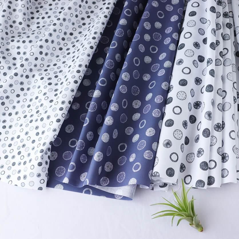 水玉(ホワイト) - 生地と型紙の通販サイト:nunocoto fabric 水玉(ホワイト) - 生地と型紙の通販サイト:nunocoto fabric